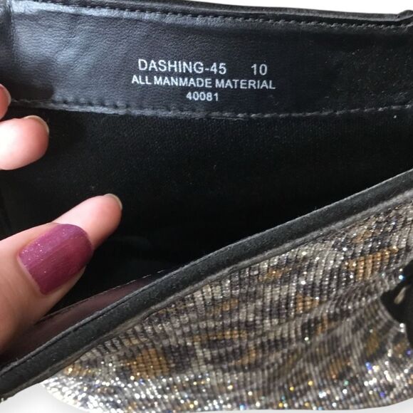 ANNE MICHELLE Women’s Cheetah Print Rhinestone Lace-Up Peep Toe Stiletto Booties - Picture 7 of 8